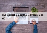 越南一家区块链公司[越南一家区块链公司上市]